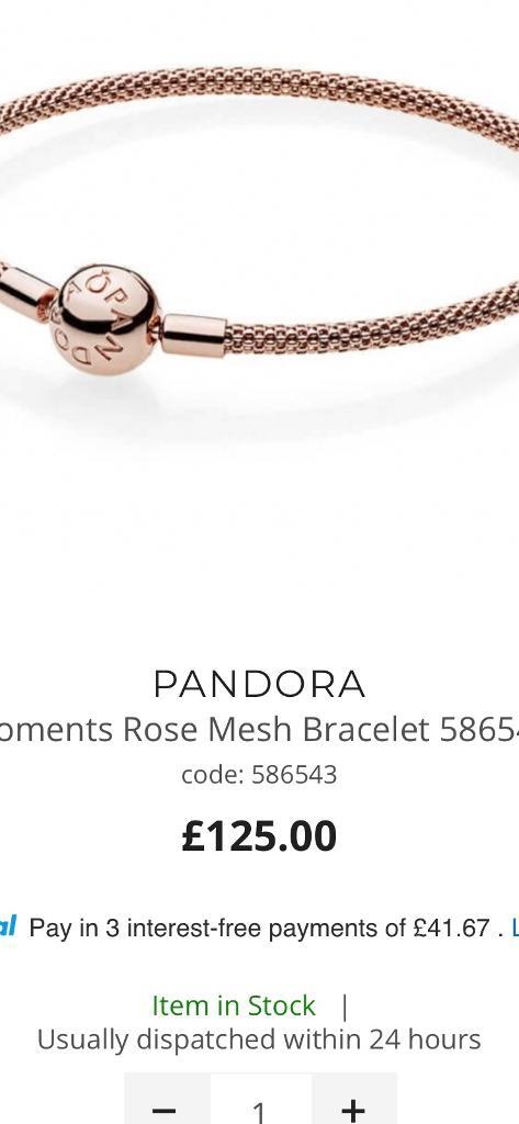 Pandora Rose Gold Mesh Bracelet plus 